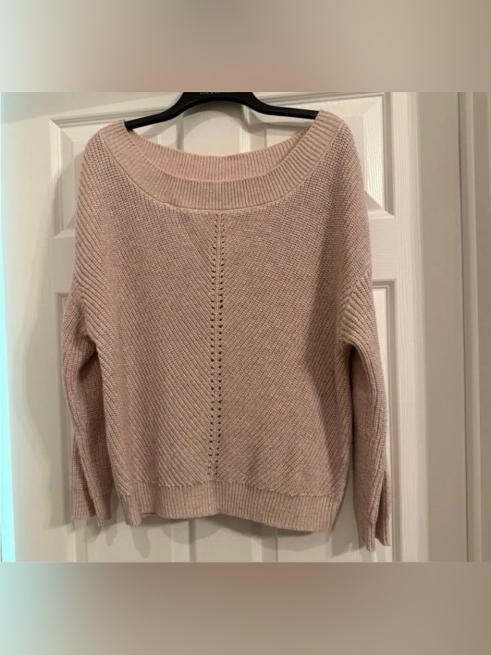 New York and company SoHo light pink blush shimmer sweater. Size XS